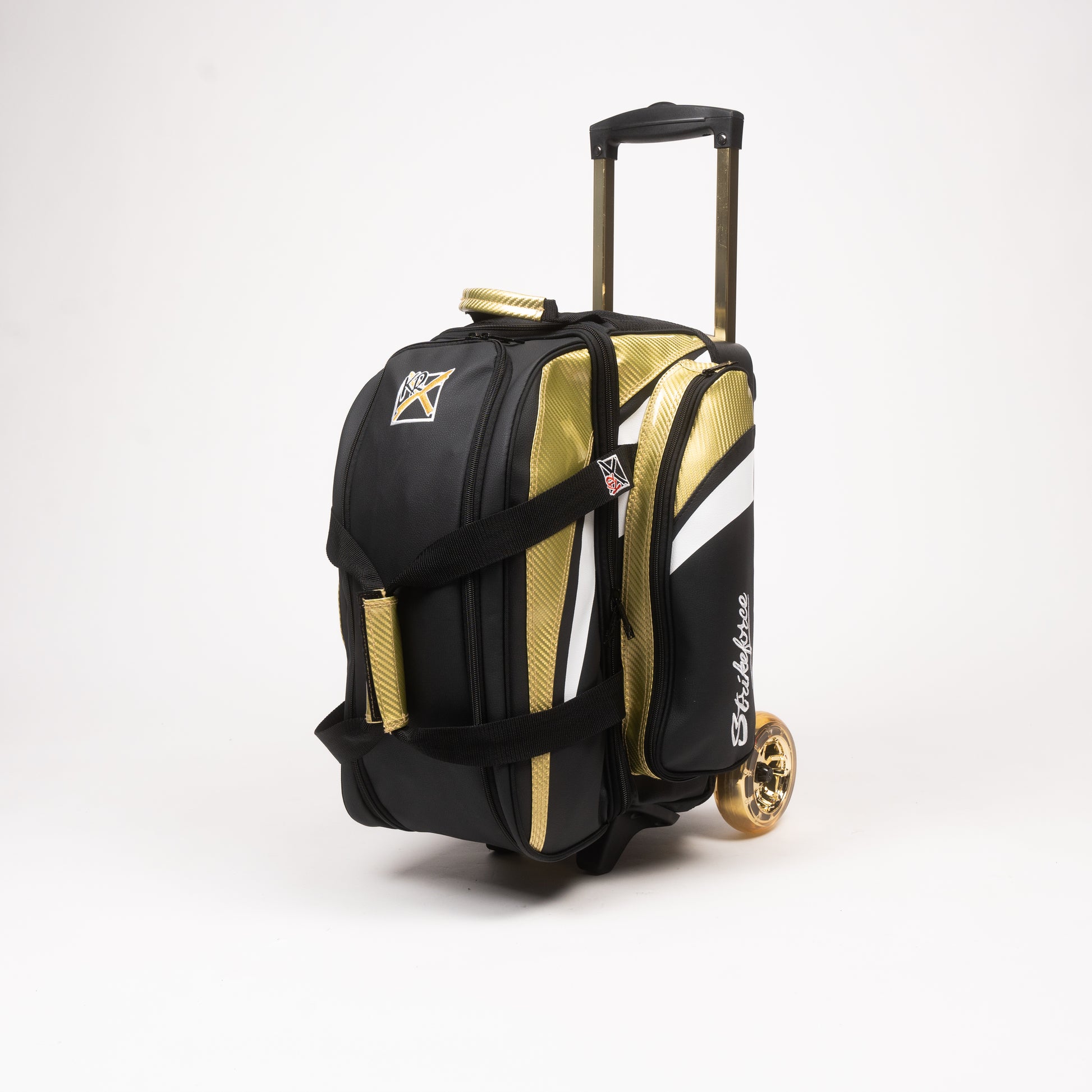 Kioqiear Dubbele roller 2 bal bowling tas met groot apart schoenenvak en extra groot accessoirevak, 91,4 cm uitschuifbare handgreep. (blauw Kioqiear Dubbele roller 2 bal bowling tas met groot apart schoenenvak en extra groot accessoirevak, 91,4 cm uitschuifbare handgreep. (blauw