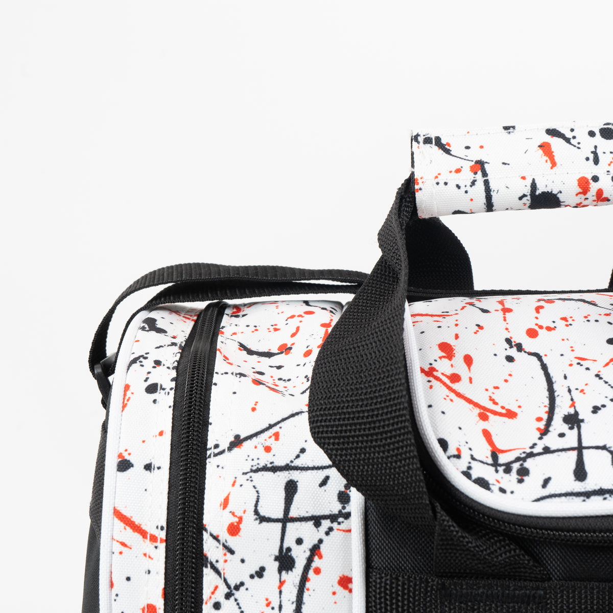Rook Single Tote White/Black/Red Splash
