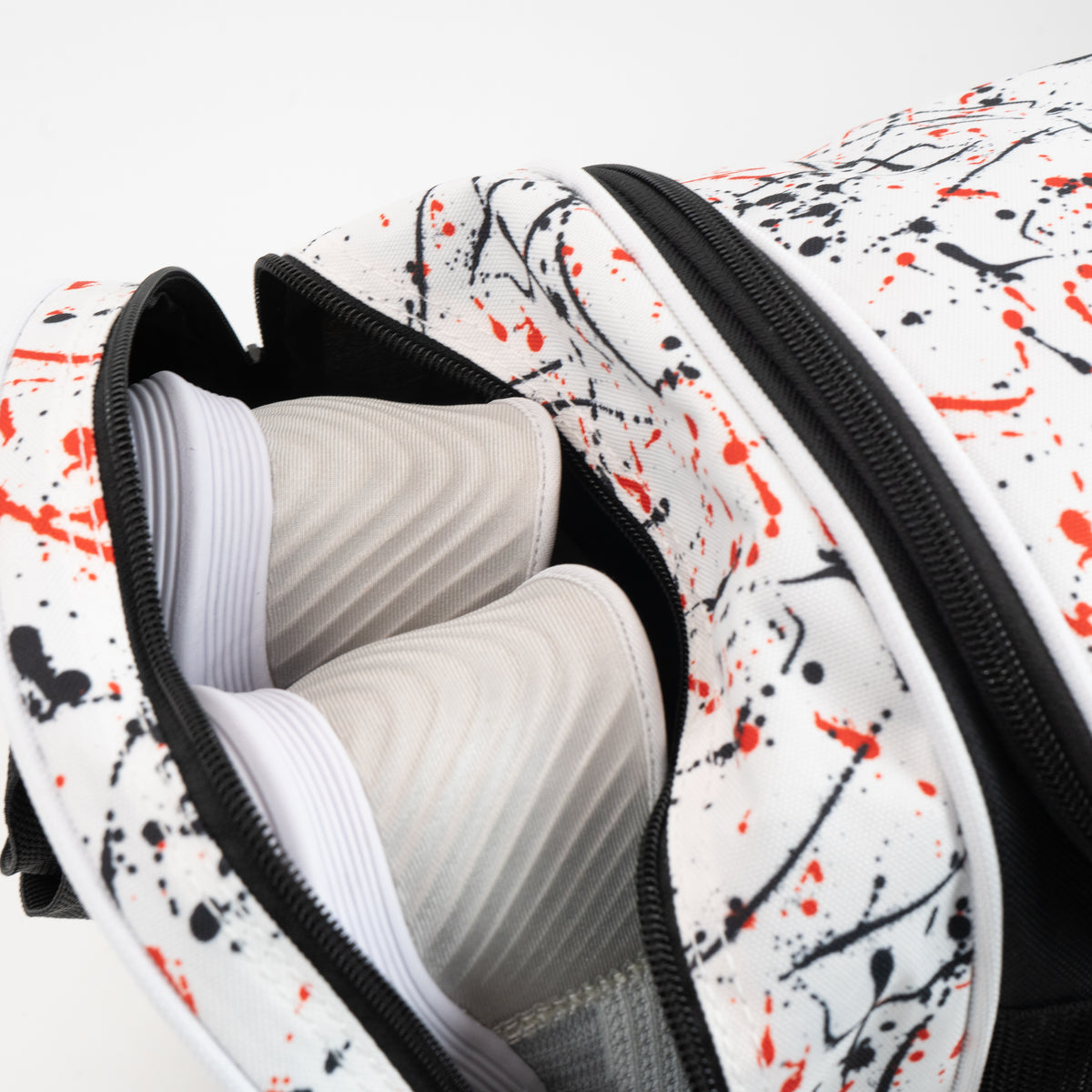 Rook Single Tote White/Black/Red Splash