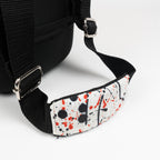 White/Black/Red Splash Slim Triple Tote