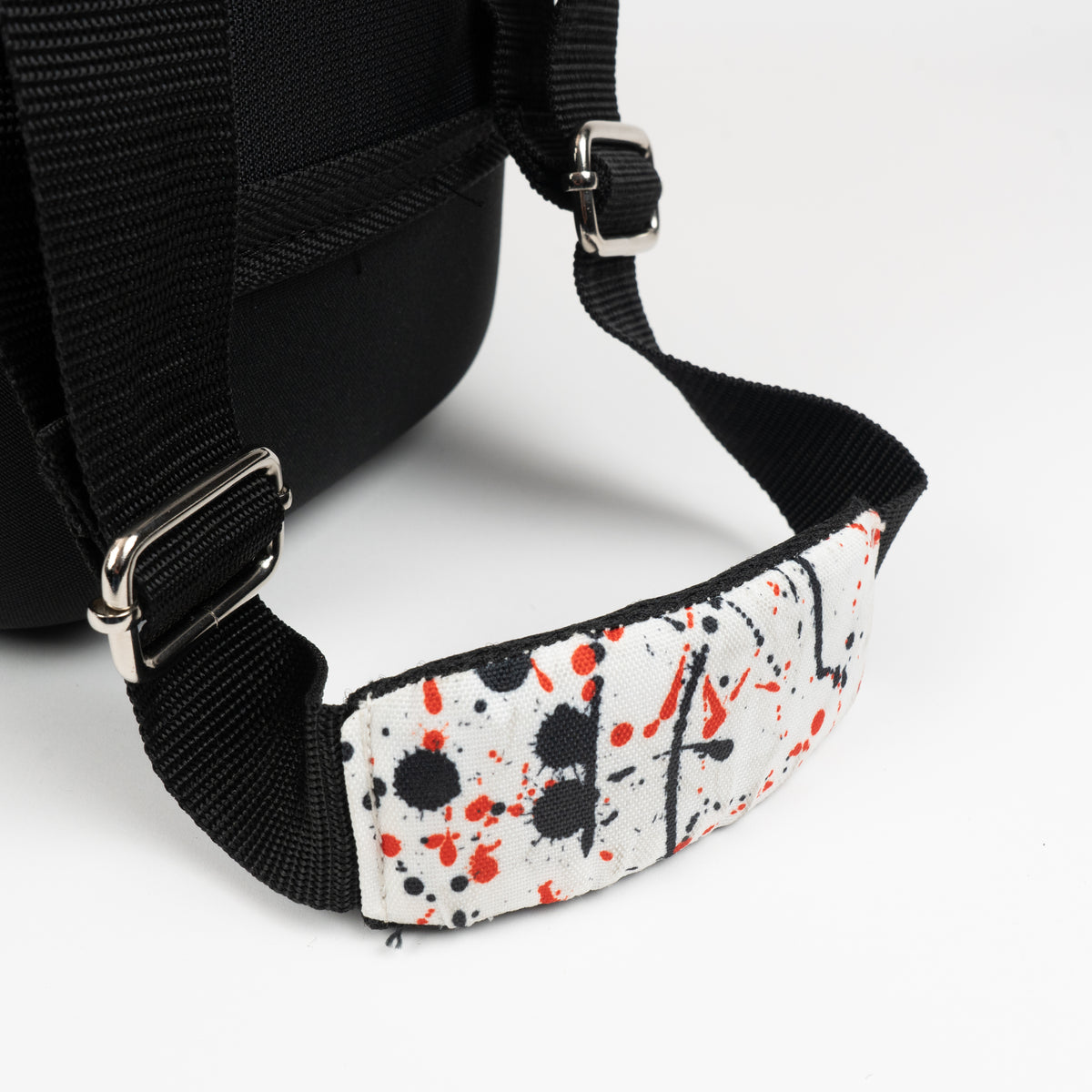 White/Black/Red Splash Slim Triple Tote