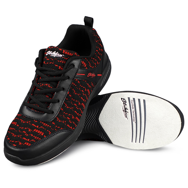 KR Strikeforce Mens Crossfire Lite Black Red Bowling Shoes Size 8.5 Only 